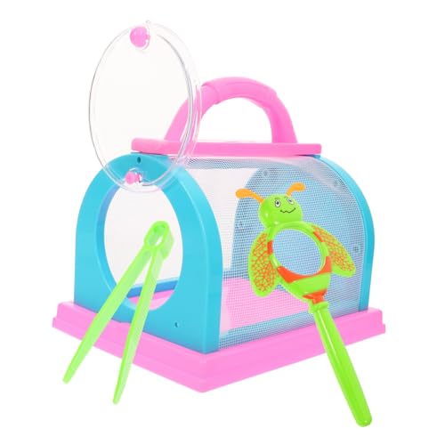 Gatuida Insekten Beobachtungsbox mit Käfig aus Atmungsaktivem Netz Teiliges Schmetterlingsgehege mit Lupe und Pinzette für Outdoor Entdeckung und Zucht Kleiner Tiere von Gatuida