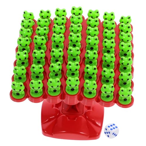 Gatuida Interaktives Frosch Balancierspiel für Familien Montessori Tischspiel mit Fröschen und Würfel Fördert Kognitive Fähigkeiten für Partys von Gatuida