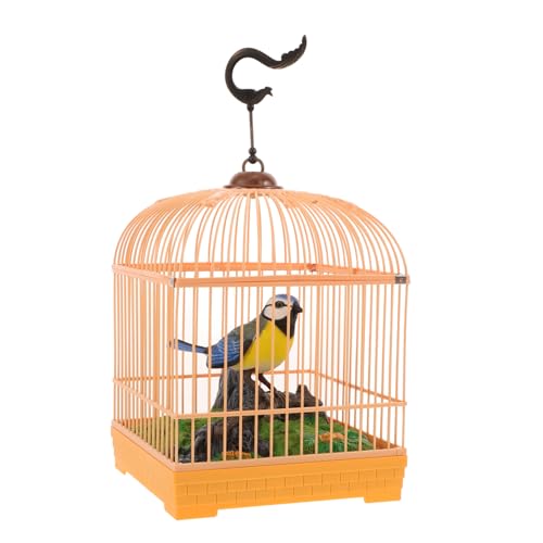 Gatuida Interaktives Vogelspielzeug mit Käfig Geräuschaktiviertes mit Realistischen und Gesängen Batteriebetrieben als Dekoratives Element für Vogelliebhaber Gatuida Interaktives Vogelspielzeug mit Käfig Geräuschaktiviertes mit Realistischen und Gesängen Batteriebetrieben als Dekoratives Element für Vogelliebhaber von Gatuida