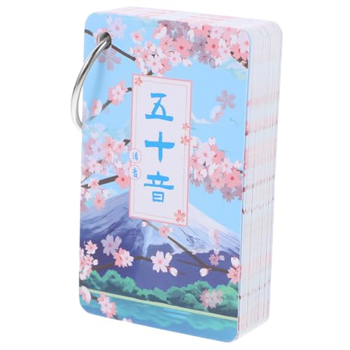 Gatuida Japanische Lernkarten für Anfänger Gojūon Alphabet Karten zur Verbesserung der Sprachkenntnisse Tragbares und Leichtes Lernwerkzeug für Unterwegs Geeignet für Verschiedene von Gatuida
