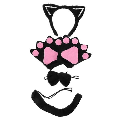 Gatuida Katzenohr Stirnband Katzenohren Haarreif Mit Handschuhen Einzigartige Haardekoration Für Halloween Karneval Und Cosplay Tierkostüm Zubehör Für Damen von Gatuida