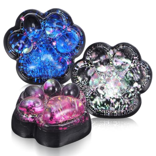 Gatuida Taba Squishy Pfote: 3 Stück Katzenpfoten Squishy Squeeze Toy Squishies Set Kawaii Flauschige Sensorische Cat Paw für Kinder Teenager Erwachsene von Gatuida