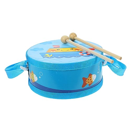Gatuida Kindertrommel Handtrommel mit Trommelstock Doppelseitiges Percussion Instrument für Kleinkinder Fördert Motorik Rhythmusgefühl Kompakt Leicht zu Halten Geschenkidee von Gatuida