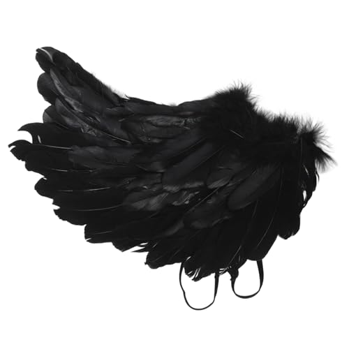 Gatuida Kleine Engelsflügel Cosplay Requisiten aus Weichen Federn Leichtes Bühnenaccessoire für Damen für Halloween Karneval Kostümparty und Bühnenauftritte von Gatuida