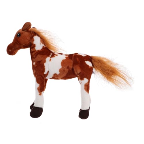 Gatuida Kleine Ponypuppe Pferdespielzeug Spielzeugpferd Weiches Stofftier Bequemes Stofftier Für Nutztiere Pferd Pferdefiguren Tierisches Hellbraun Kurzer Plüsch von Gatuida