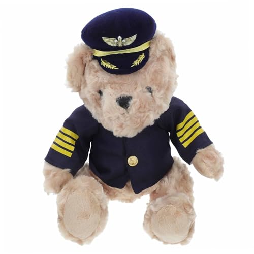 Gatuida Kleiner Plüschpilot Bär Kuscheltier mit Weichem Plüschweste für Jungen Babygeschenk und Partydekoration Süßer Pilot für Kreatives Rollenspiel und Liebevolle Geschenkidee Gatuida Kleiner Plüschpilot Bär Kuscheltier mit Weichem Plüschweste für Jungen Babygeschenk und Partydekoration Süßer Pilot für Kreatives Rollenspiel und Liebevolle Geschenkidee von Gatuida