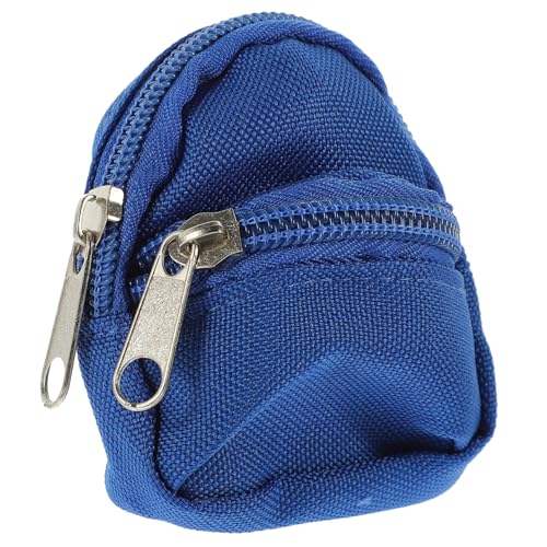 Gatuida Kleiner Puppenrucksack Dekoration Schlafzimmer Bedroom Decor Schlafzimmer Dekoration puppenhauszubehör bastelzeug bläulich Mini-Puppenhaus-Rucksack Mini-Rucksackmodelle Stoff Blue von Gatuida