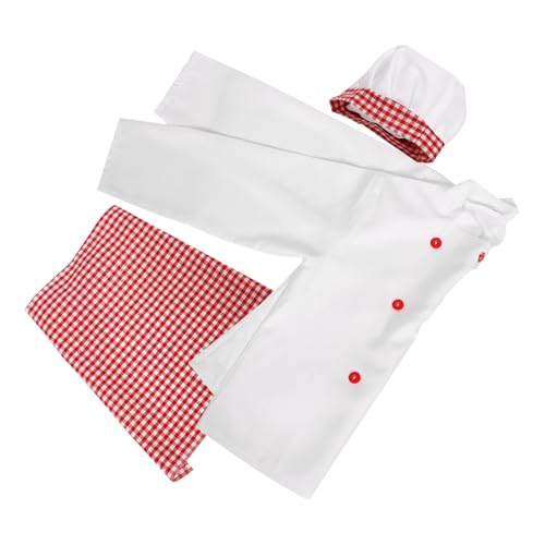 Gatuida Kochkostüm Langärmlig Rosa Verstellbare Küchen Backschürze für Rollenspiele und Cosplay Atmungsaktive Kochuniform für Mädchen Fördert Kreativität und Praktische Fähigkeiten von Gatuida