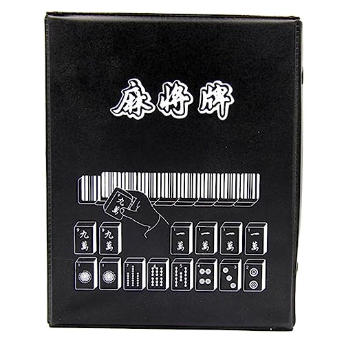 Gatuida Kompaktes Mahjong Tischspiel Tragbares Chinesisches Majong mit Langlebigen Robusten Spielsteinen und Praktischem Aufbewahrungskoffer für Reisen und Logisches Training von Gatuida