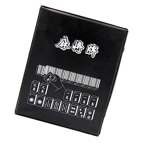 Gatuida Kompaktes Tragbares Mahjong mit Feiner Gravur Leichtes Chinesisches Brettspiel für Reisen und Familienunterhaltung Sicheres Langlebiges Reisespielzeug mit Glatter Oberfläche von Gatuida