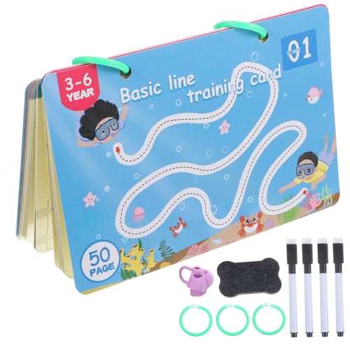 Gatuida Kontrollierte Schreiblernkarte für Teiliges mit Abwischbaren Stiften Frühe Handschriftförderung Motorisches Training Geeignet für Kindergarten und Vorschule von Gatuida