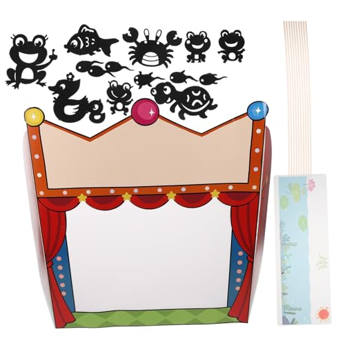 Gatuida Kreatives DIY Schattenpuppentheater Set für Fingerfamilienpuppen Handwerklichem Bastelkit Feinmotorik Geeignet für Geschichtenerzählen und Wissenschaftliche Experimente von Gatuida