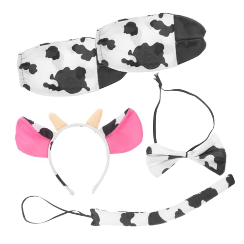 Gatuida Kuh Kostüm Set Teilig mit Hörner Stirnband Handschuhe und Fliege für Halloween Karneval Cosplay Rutschfester Sitz Bequem und Vielseitig für Rollenspiele und Kostümpartys Gatuida Kuh Kostüm Set Teilig mit Hörner Stirnband Handschuhe und Fliege für Halloween Karneval Cosplay Rutschfester Sitz Bequem und Vielseitig für Rollenspiele und Kostümpartys von Gatuida