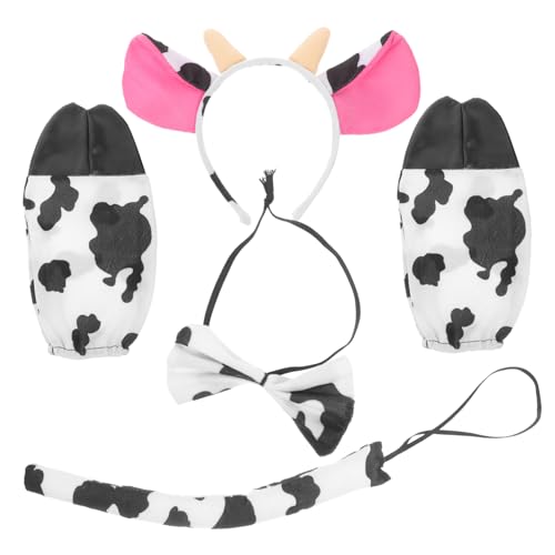 Gatuida Kuh Kostüm Set Teilig mit Stirnband Fliege und Handschuhen Leichtes Komfortables Cosplay Zubehör für Halloween Karneval Kostümparty Geburtstagsfeier und Fasching Gatuida Kuh Kostüm Set Teilig mit Stirnband Fliege und Handschuhen Leichtes Komfortables Cosplay Zubehör für Halloween Karneval Kostümparty Geburtstagsfeier und Fasching von Gatuida