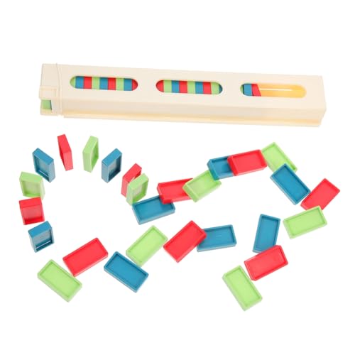 Gatuida Kunststoff Domino Set Pädagogisches für Zufälligen Domino Blöcken und Zubehör Fördert Kreativität und Soziale Fähigkeiten Zufällige Farbe Zufällige Farbe von Gatuida