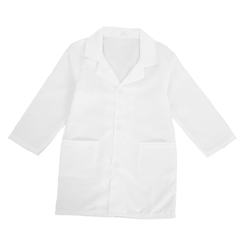 Gatuida Laborkittel Kostüm Weiß Langarm Weicher Polyester Arztmantel für Jungen Mädchen Schulprojekte Rollenspiel Fasching Kostüm Wissenschaftler Dressing Up Gatuida Laborkittel Kostüm Weiß Langarm Weicher Polyester Arztmantel für Jungen Mädchen Schulprojekte Rollenspiel Fasching Kostüm Wissenschaftler Dressing Up von Gatuida