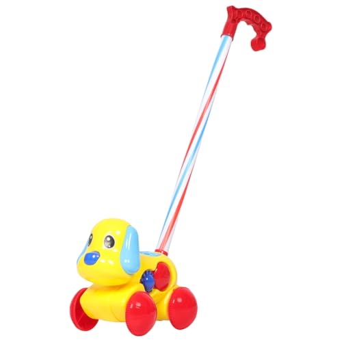 Gatuida Lauflernwagen mit Klingel Großer Gelber Schiebewagen für Junge Mädchen und Kleinkinder Sicherer Gehtrainer für Jungen und Mädchen Fördert Frühe Entwicklung und Spielerisches von Gatuida