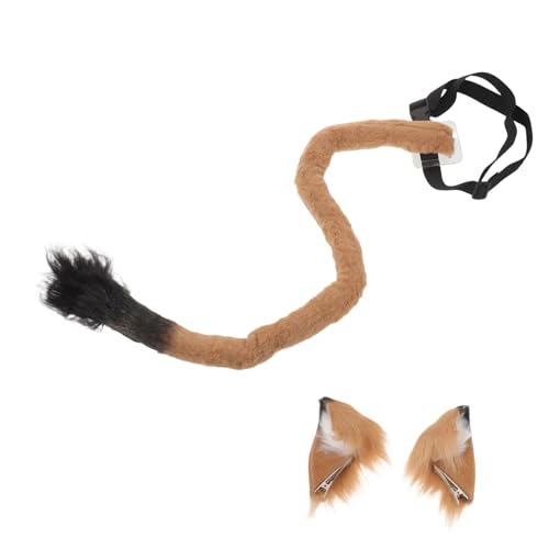 Gatuida Löwenkostüm Tierohren Haarclip und Verstellbarer Flauschiges Cosplay-zubehör für Erwachsene und Vielseitig für Halloween Karneval und Rollenspiele von Gatuida
