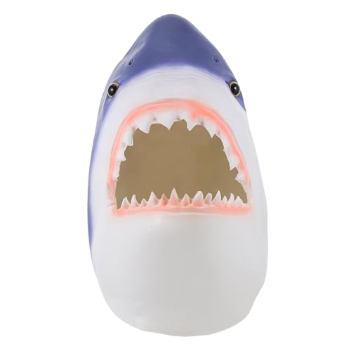 Gatuida Lustige Haifischkopf Halloween Kostüm Party Kopfbedeckung Cosplay Requisite Unisex für Erwachsene und Jugendliche von Gatuida