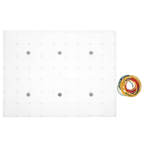 Gatuida Magnetisches Geoboard-Spielzeug: Montessori-Mathematiktafel – Stecktafel für Kinder im Klassenzimmer mit Gummiband für Geometrieaktivitäten, pädagogisches Manipulationsmaterial von Gatuida