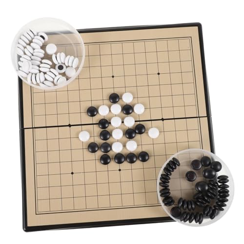 Gatuida Magnetisches Go Einer Reihe Spielset mit Standardgröße Magnetische Kleine Spielsteine Faltbares Reiseschachbrett für Erwachsene und Anfänger Einfach zu Verstauen von Gatuida