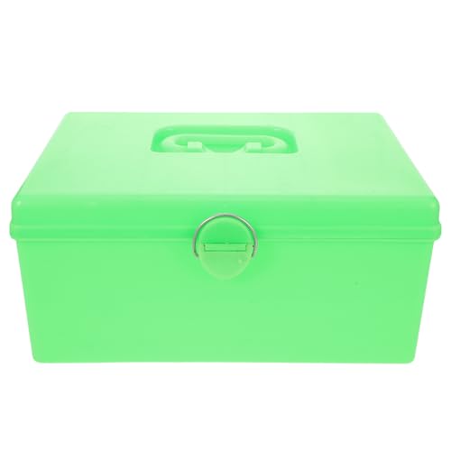 Gatuida Mahjong-Koffer: Aufbewahrungsbox mit großem Fassungsvermögen – Halter aus dickem grünem Kunststoff – Haushaltskoffer mit Griff für Mahjong-Steine von Gatuida