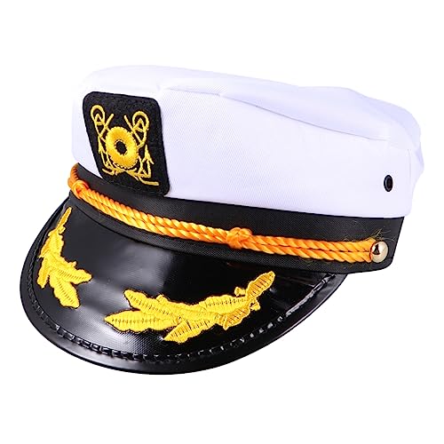 Gatuida Map Performance Sailor Hat für Kostümpartys Verstellbarer Hut Polyester für Rollenspiele und Bühnenaufführungen Weiß Gatuida Map Performance Sailor Hat für Kostümpartys Verstellbarer Hut Polyester für Rollenspiele und Bühnenaufführungen Weiß von Gatuida