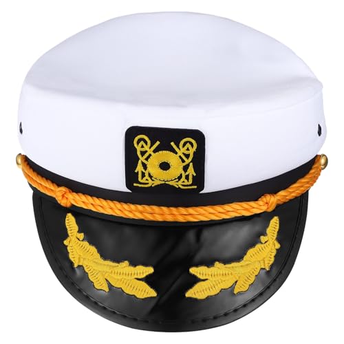 Gatuida Marineblaue Kapitänsmütze, Verstellbare Matrosenmütze, Stilvolles Bootsaccessoire für Erwachsene, Perfekt für Yachtpartys, Halloween Und Cosplay Gatuida Marineblaue Kapitänsmütze, Verstellbare Matrosenmütze, Stilvolles Bootsaccessoire für Erwachsene, Perfekt für Yachtpartys, Halloween Und Cosplay von Gatuida