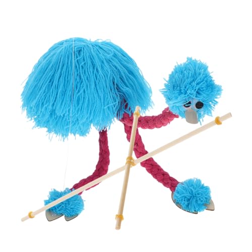 Gatuida Marionette Tierpuppe Puppen Garnpuppe Figur Handwerk Puppenspiel Puppenspiel Zubehör Puppenspiel Requisite Aufführung Plüschpuppe Straußenpuppe Kiefernholz von Gatuida