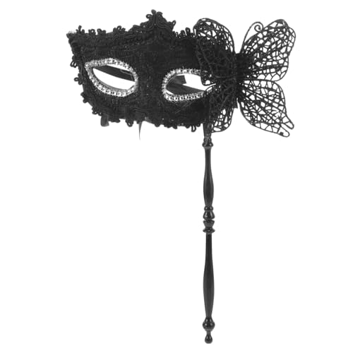 Gatuida Maskerade Maske mit Stab für Damen und Herren Schwarze Handmaske mit Elegantem Drachendesign Langlebiges Kostümzubehör für Karneval Maskenball Bühne und Partyveranstaltungen Gatuida Maskerade Maske mit Stab für Damen und Herren Schwarze Handmaske mit Elegantem Drachendesign Langlebiges Kostümzubehör für Karneval Maskenball Bühne und Partyveranstaltungen von Gatuida