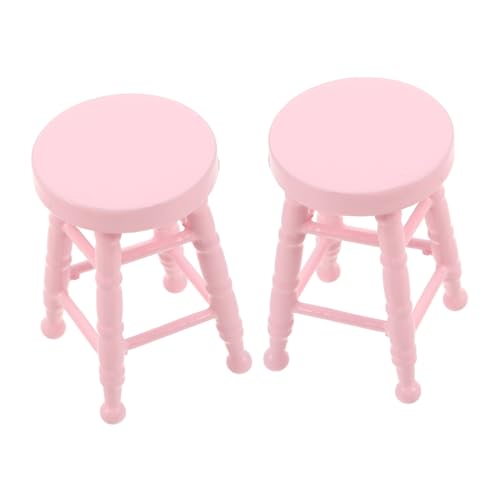 Gatuida Maßstab Langlebiger Runder Hocker für Puppenhaus Möbel Detailgetreue Miniatur Sitzgelegenheit für Küche Bar Wohnzimmer Vielseitig Einsetzbar Leicht Tragbar von Gatuida