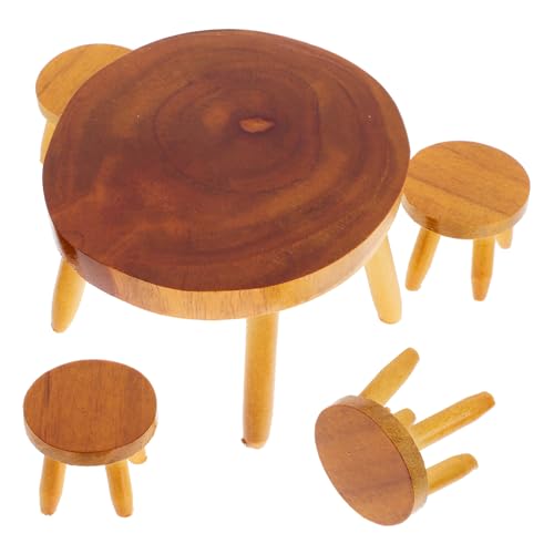 Gatuida Maßstab Tisch Mini Holzstühle Vintage Wohnzimmer Dekoration Zubehör für Puppenhaus Kleine Wohnzimmereinrichtung Gatuida Maßstab Tisch Mini Holzstühle Vintage Wohnzimmer Dekoration Zubehör für Puppenhaus Kleine Wohnzimmereinrichtung von Gatuida