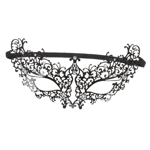 Gatuida Metallic Halloween Halbgesichtsmaske Damen Weiß Strass Verstellbar Cosplay Party Karneval Zubehör Gatuida Metallic Halloween Halbgesichtsmaske Damen Weiß Strass Verstellbar Cosplay Party Karneval Zubehör von Gatuida