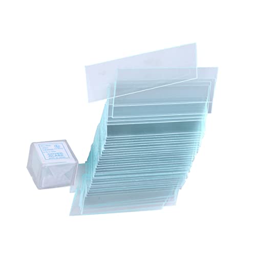 Gatuida Mikroskop Objektträger Set Mit Objektträger Und Quadratischen Deckgläsern Ideal Für Optische Mikroskope Und Mikroskopische Analysen von Gatuida