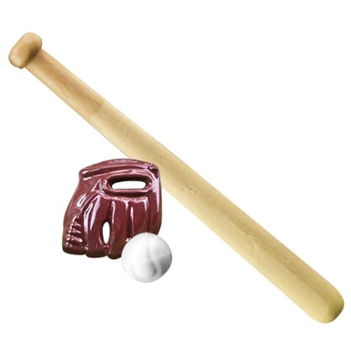 Gatuida Mini Baseball Teilig Miniatur Sportspielzeug für Puppenhaus Zubehör Garten Spiel Deko von Gatuida