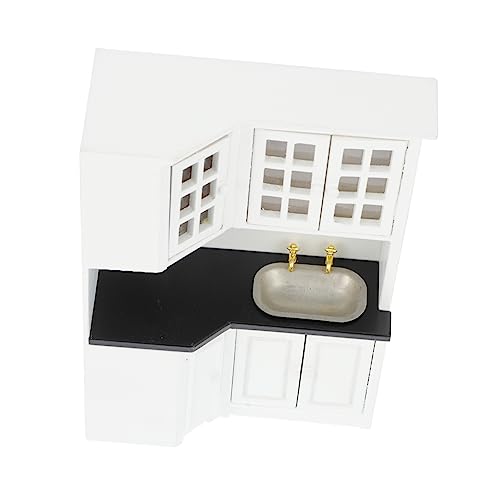 Gatuida Mini Küchenschrank mit Spüle Dekoratives Puppenhaus Zubehör Langlebiges DIY Modell für Puppenhaus Feengarten und Miniatur Dekoration Gatuida Mini Küchenschrank mit Spüle Dekoratives Puppenhaus Zubehör Langlebiges DIY Modell für Puppenhaus Feengarten und Miniatur Dekoration von Gatuida