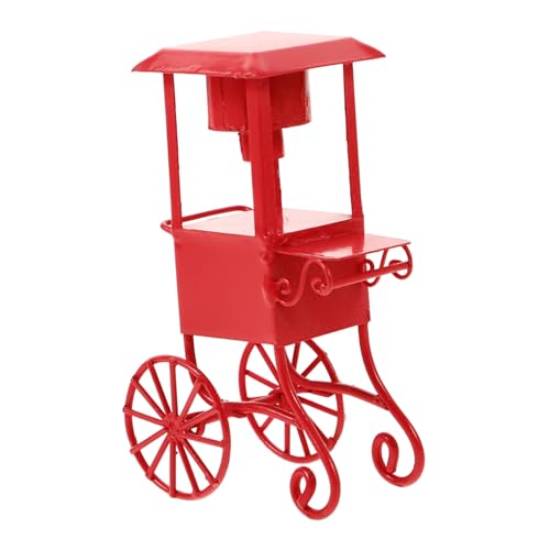 Gatuida Mini Popcornmaschine Kleine Popcornmaschine Mini Popcornmaker Puppenhaus Popcornmaker Popcornmaschinenwagen Riesige Lutscher Dekorationen Popcornwagen Mit Rädern von Gatuida