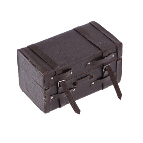 Gatuida Mini-Puppenhaus Hause kinderheim Kreatives Design kinderzimmerdeko holzdeko Retro Styles Room Decoration Dekoration kinderzimmer Mini-Ledertasche Mini-Fall Hölzern von Gatuida
