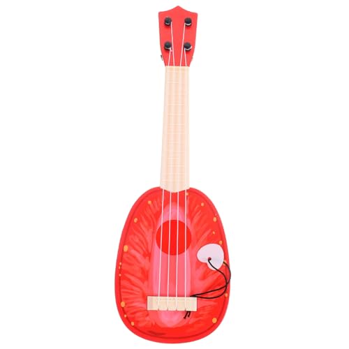 Gatuida Mini Ukulele Erdbeerform Realistische Kunststoff Gitarre Modell Geeignet für Anfänger Tragbares Musikinstrument für Hawaii Party Dekoration von Gatuida