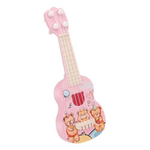 Gatuida Mini Ukulele Kleine Gitarre für Mädchen und Jungen Simuliertes Saiteninstrument Leichtes Lernspielzeug mit Sicherem Design Tragbar für Reise und Früherziehung von Gatuida
