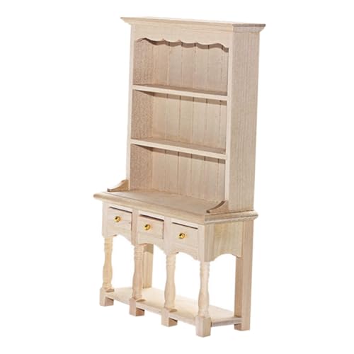 Gatuida Mini Wein Schrank Modell aus Holz Dreitüriger Aufbewahrungsschrank mit Mini Regal für Schlafzimmer Wohnzimmer Küche Gatuida Mini Wein Schrank Modell aus Holz Dreitüriger Aufbewahrungsschrank mit Mini Regal für Schlafzimmer Wohnzimmer Küche von Gatuida