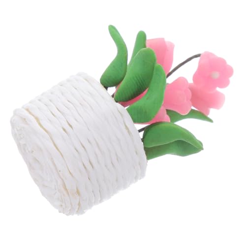 Gatuida Miniatur Bonsai Pflanze Mini Doll House Potted Plant Miniatur Zubehör für Puppenhaus Dekoration Farbiger Blumentopf DIY Basteln von Gatuida