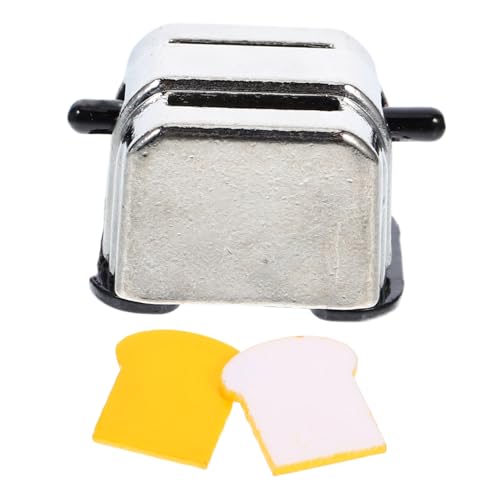 Gatuida Kleiner Toaster Modell für Puppenhaus Metallornament Spielzeug Küchengerät Dekoration für Mikro Welt Miniatur Brotbackautomat von Gatuida