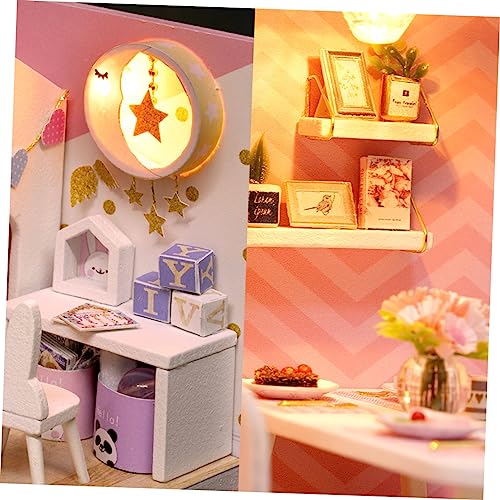 Gatuida Miniatur DIY Haus Bausatz Kreatives Kleines Holzhaus zum Selberbauen Handgefertigtes Puppenhaus für Familien und Freunde Pädagogisch Sicher für Dekoratives Mini Apartment von Gatuida