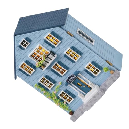 Gatuida Miniatur DIY Holz Puppenhaus Bausatz mit Möbeln Stabiles Mini Haus Modell für Jugendliche Kreatives Weihnachtsdekor Tragbares Tiny House Kit von Gatuida