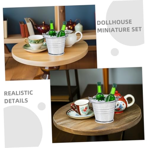 Gatuida Miniatur Eimer Set mit Eiswürfeln und Flaschen Kleine Zinkeimer für Puppenhaus Bar Dekoration Robustes Zubehör für Kreative Spielwelten und Puppenhaus Szenen Gatuida Miniatur Eimer Set mit Eiswürfeln und Flaschen Kleine Zinkeimer für Puppenhaus Bar Dekoration Robustes Zubehör für Kreative Spielwelten und Puppenhaus Szenen von Gatuida