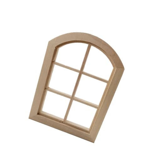 Gatuida Miniatur Fensterrahmen Holz Fach Bausatz DIY Puppenhaus Zubehör Mini Haus Dekoration Ornament für Modellräume und Miniaturmöbel von Gatuida