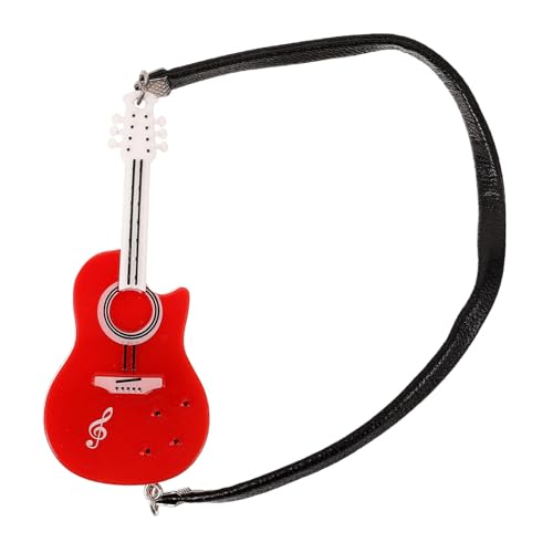Gatuida Miniatur Gitarre Puppenhaus Dekoration Rotes Modellspielzeug für Puppen Zubehör Langlebig Lebensecht Einfach zu Verwenden für Spiel und Sammlerstück von Gatuida