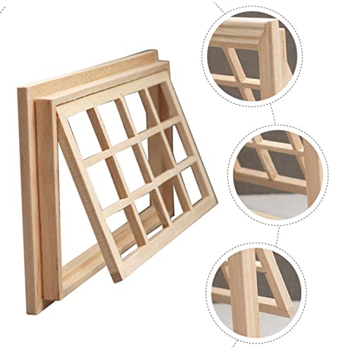 Gatuida Miniatur Holzfenster Modell aus Robustem Holz Praktische Puppenhaus Dekoration DIY Fensterrahmen für Mini Haus Langlebiges Ornament in Beige für Raumgestaltung und Gatuida Miniatur Holzfenster Modell aus Robustem Holz Praktische Puppenhaus Dekoration DIY Fensterrahmen für Mini Haus Langlebiges Ornament in Beige für Raumgestaltung und von Gatuida
