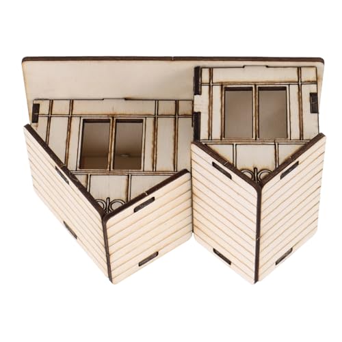 Gatuida Miniatur Holzhaus Bausatz Präzise Montage Realistisches DIY Puppenhaus Modell Interaktives Lernspielzeug für und Dekoration von Gatuida
